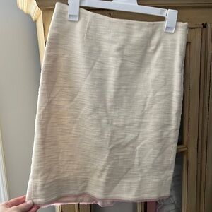 Lily Pulitzer cream textured pencil skirt size 4